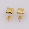 Fashion special design stainless steel gold earring jewelry wholesale, simple gold earring designs for women